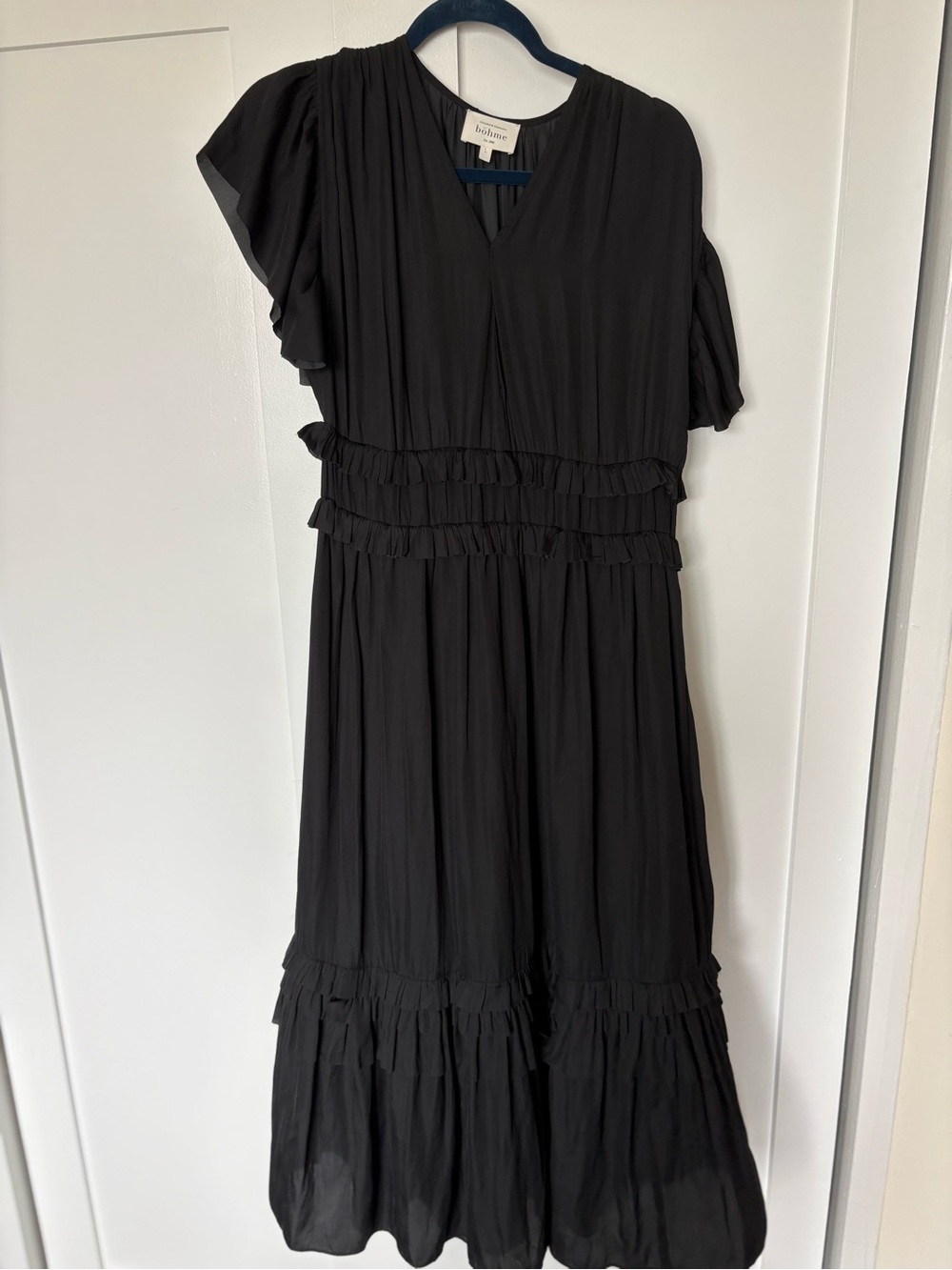 Bohme WILLA RUFFLE DRESS IN BLACK